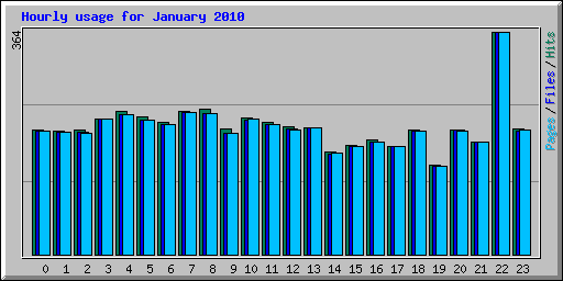 Hourly usage for January 2010