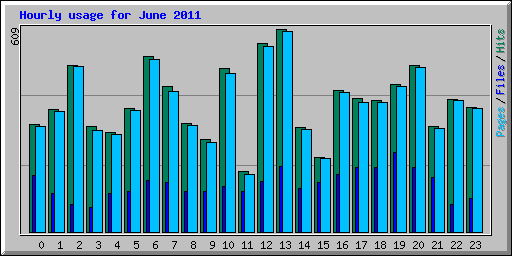 Hourly usage for June 2011