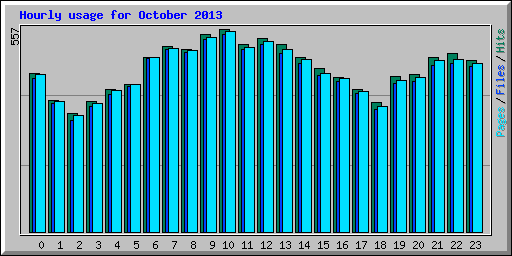 Hourly usage for October 2013