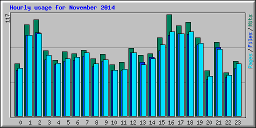 Hourly usage for November 2014