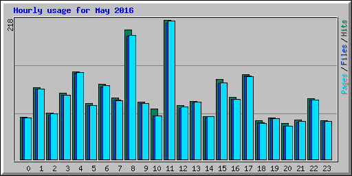 Hourly usage for May 2016