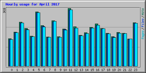 Hourly usage for April 2017