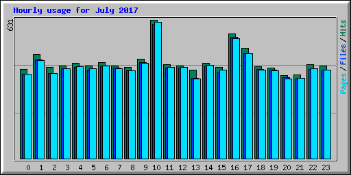 Hourly usage for July 2017